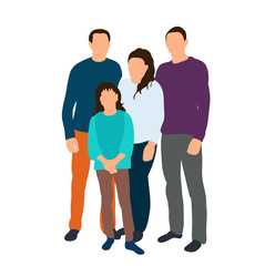 Obraz premium isometric people, family with children