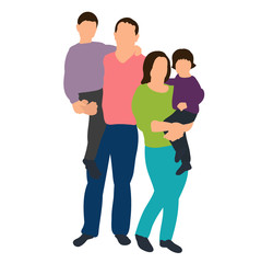  isometric people, family