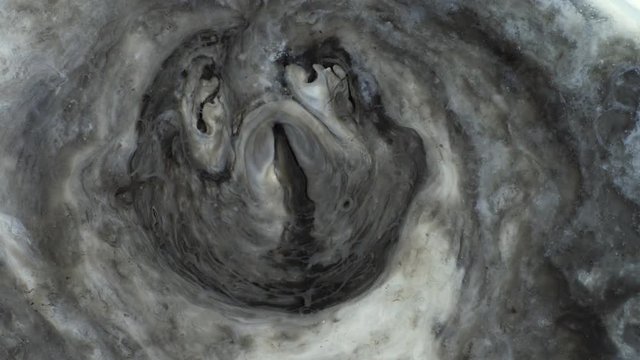 Abstract patterns of ink on water
