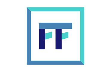 FF Square Ribbon Letter Logo