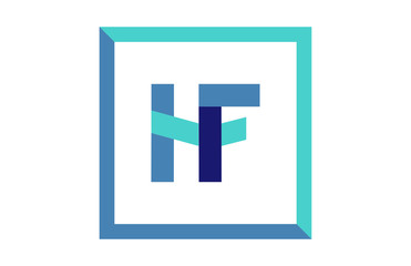 HF Square Ribbon Letter Logo