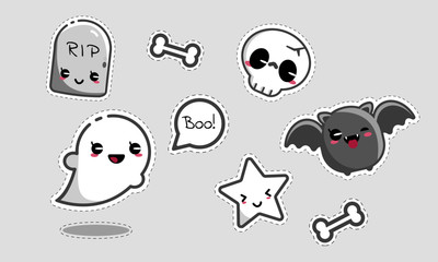 Cute halloween kawaii stickers