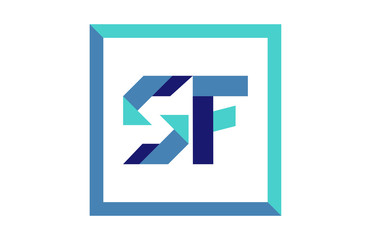 SF Square Ribbon Letter Logo