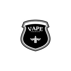 electric cigarette personal vaporizer e-cigarette retro label badge