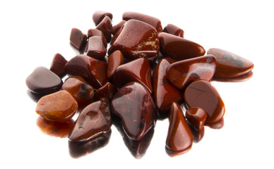 Semiprecious stones isolated on white background