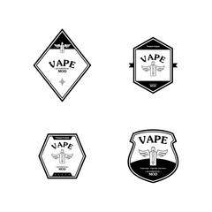 electric cigarette personal vaporizer e-cigarette retro label badge