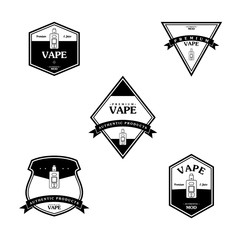 electric cigarette personal vaporizer e-cigarette retro label badge