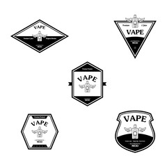 electric cigarette personal vaporizer e-cigarette retro label badge