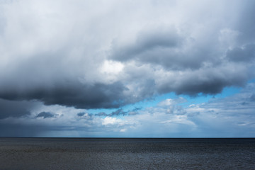 Clouds over gulf of Riga, Baltic sea.