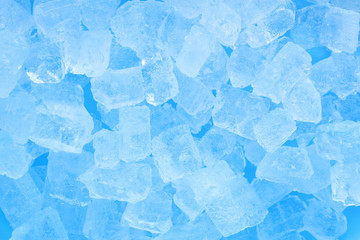 winter cold blue ice cube texture background