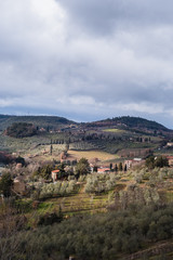 Fototapeta premium Panoramic view of Tuscany Landscape in Italy