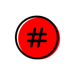 Hashtag sign icon