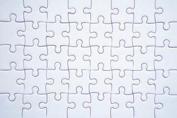 Top view of jigsaw puzzle.