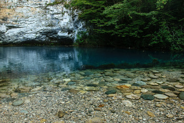 Blue lake in Abkhazia