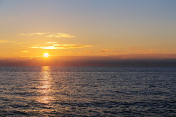 sunset over the sea