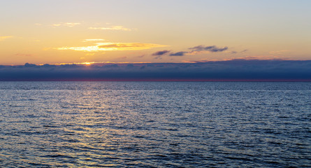 Naklejka premium sunset sky with clouds