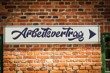 Schild 318 - Arbeitsvertrag