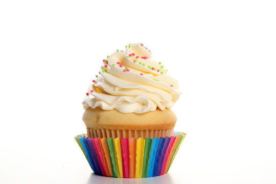 Birthday Cake Isolated On White