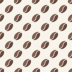 Vector coffee beans seamless pattern