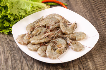 Raw king prawn