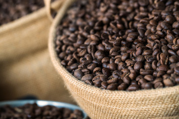coffee beans close up