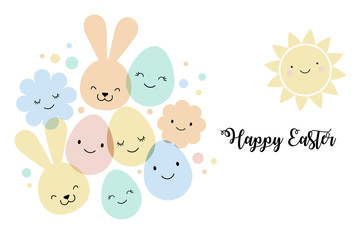 Easter card, banner and background design