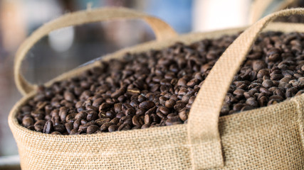 coffee beans close up