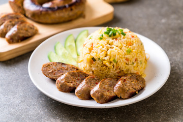 Fried Rice with Notrhern Thai Spicy Sausage