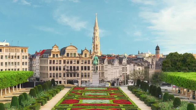 Brussels skyline, Belgium - Time lapse