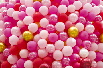 Balloons and colorful balloons with happy celebration party background