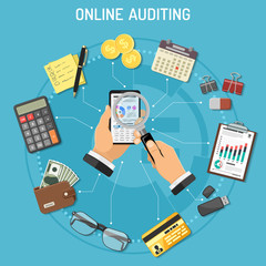 Online Auditing, Tax process, Accounting Concept