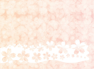Pink sakura blossom vintage pastel wallpaper or background.