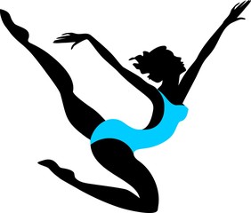 Fototapeta premium Silhouette of gymnast