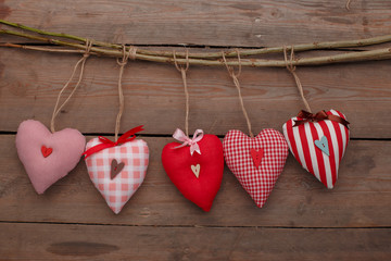 Happy Valentines Day love celebration in a rustic style isolated.