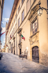 Beautiful street of Cortona, Tuscany