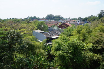 houses on green area