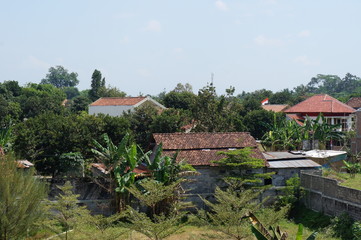 houses roof top up view