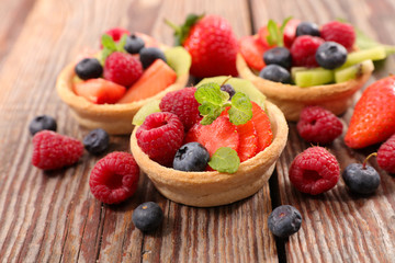 assortment of fruit tart