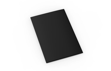 Four-Fold Half Letter Brochure Mock-up On Isolated White Background, 3D Illustration