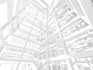 Abstract Modern White Architecture Background