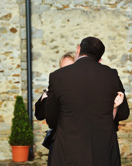 Fototapeta premium Faceless couple in a tight embrace