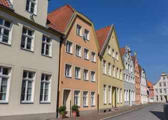 Fototapeta na wymiar Colorful street in the historic old town of Warendorf