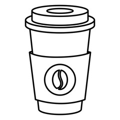coffee in plastic cup icon