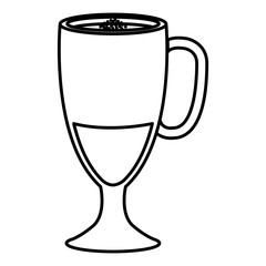 iced delicious coffee icon