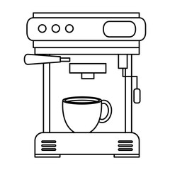 coffee machine isolated icon