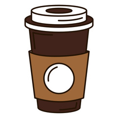 coffee in plastic cup icon vector illustration design