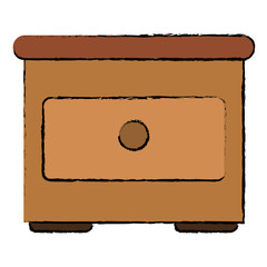 wooden drawer isolated icon vector illustration design