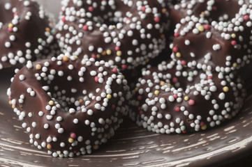 Cake rings with icing and topping