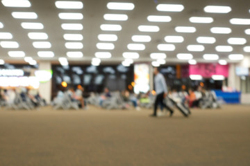 Blur people walking in airport blur