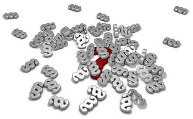 paragraphsymbole und fragezeichen